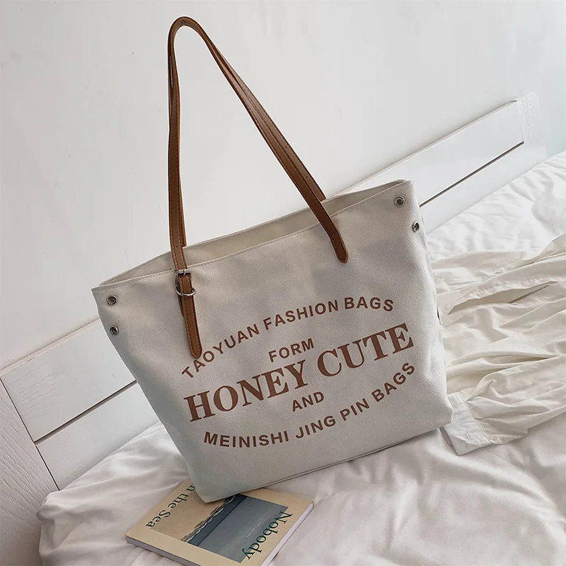 

Sailing bag women's shoulder Korea simple Joker student cloth bag Mori bag Japanese art canvas bag
