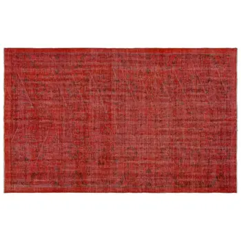 

Handmade Red Vintage Overdyed Turkish Area Rug 156x252 Cm-5'1''X8'3''
