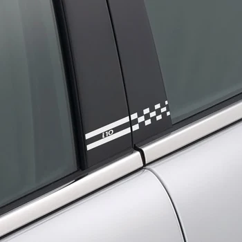 

2PCS Auto Window B Pillars Trim Covers Sticker Car Column External Decorative Car Decal Stickers For Hyundai i10 Car Accessories