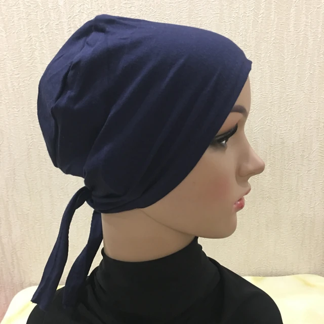 Turbante para hombre, pañuelo para la cabeza con forro de satén, Hijab  musulmán, pañuelo para la cabeza - AliExpress