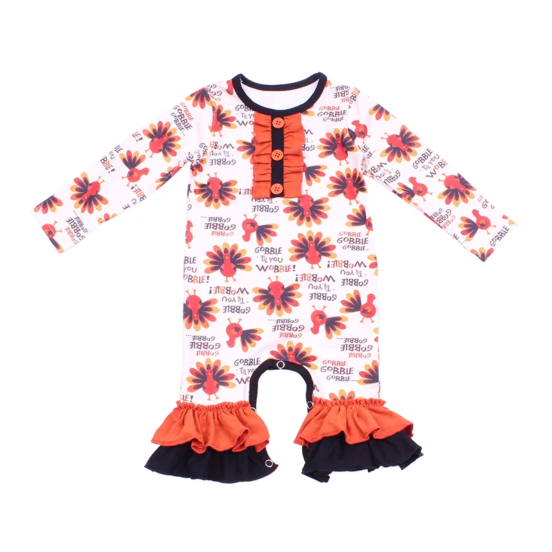 Одежда на Хэллоуин для маленьких девочек; комбинезон Единорог из молочного шелка и тыквы для новорожденных; комбинезон в черно-оранжевую полоску с оборками; Детский костюм на Хэллоуин