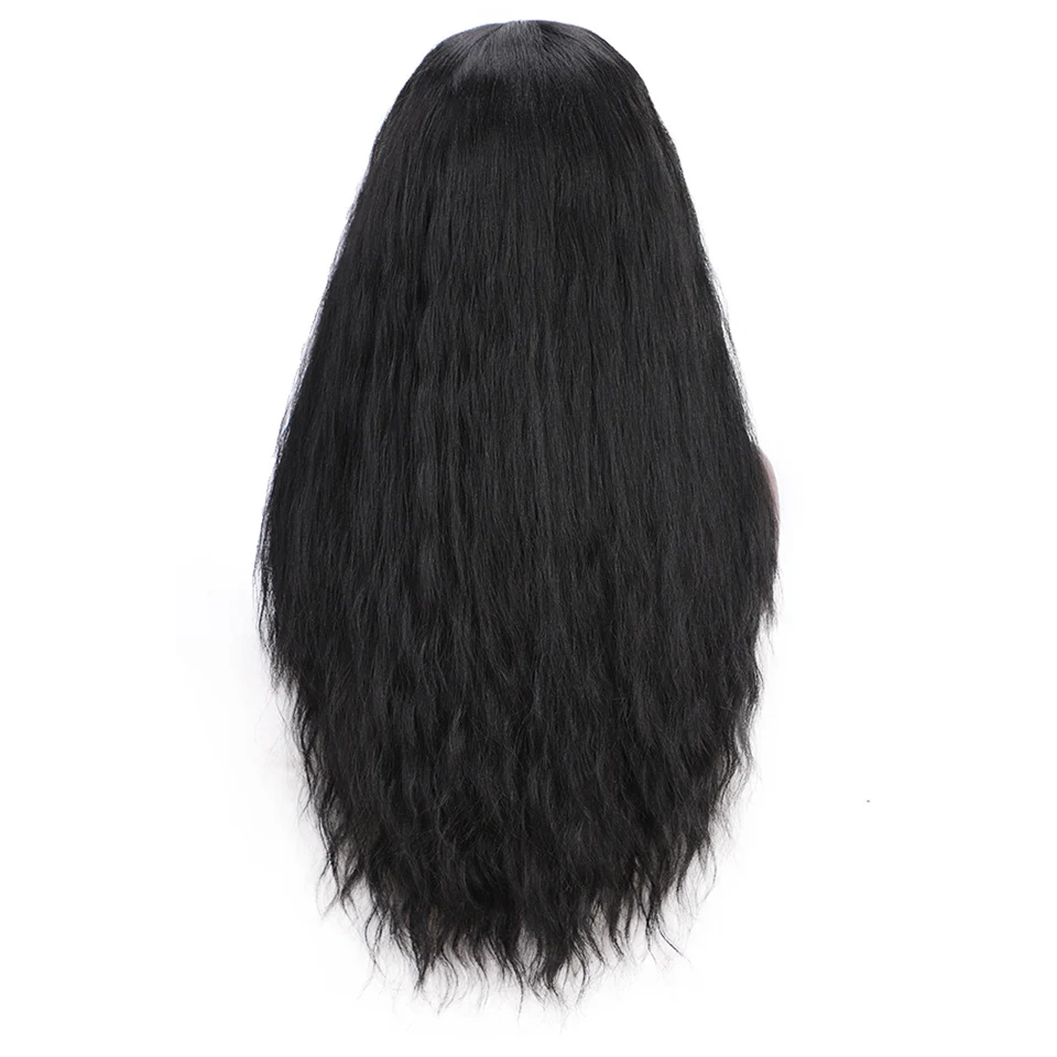 Doris beauty синтетический парик на кружеве для белых и черных женщин длинный прямой черный парик афро натуральный Свободный парик термостойкий - Цвет: 1B