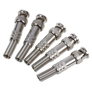 

5pcs Solder Less Twist Spring BNC Connector Jack for Coaxial RG59 CCTV Camera