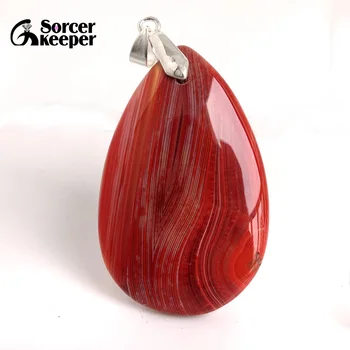 

High Quality Pendentif Real Natural Red Botswana Agates Stone Pendant Chains Necklace For Women Jewelry Making BC028