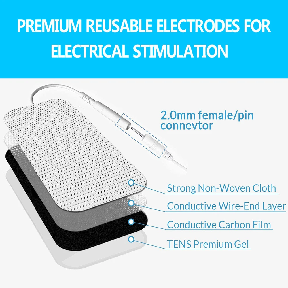 Physiotherapy Tens Electrode ​Pads Conductive Gel Therapeutic Pulse Pressure Electrical Compex Muscle Stimulator Massage Patches 3