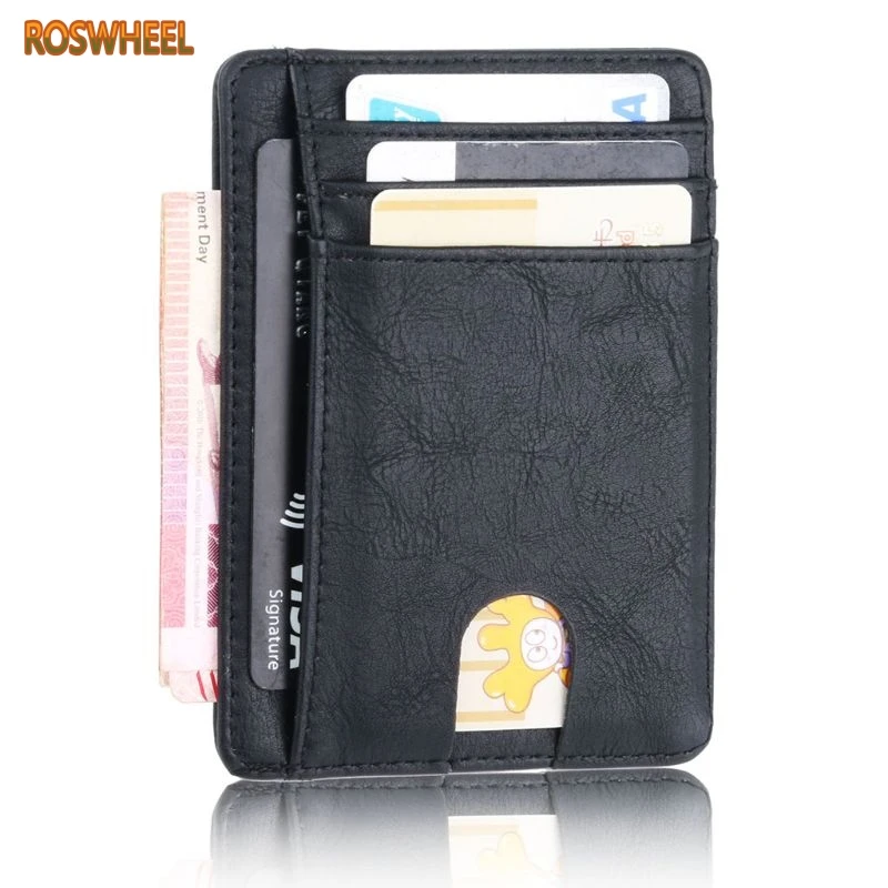 Slim RFID Blocking Leather Wallet Credit ID Card Holder Purse Money Case for Men Women JUL29