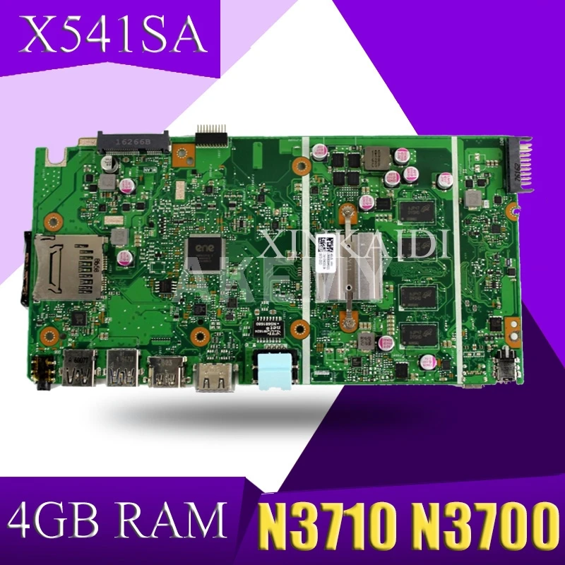 XinKaidi X541SA материнская плата для ASUS X541 X541S ноутбука Тест OK N3710 N3700 cpu 4 Гб