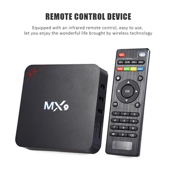 

MX9 Set Top Box 4K Quad Core 1GB RAM 8GB ROM Android 10.1 TV BOX HD HDMI SD Slot 2.4GHz WiFi Media Player 3D 2K 1080P