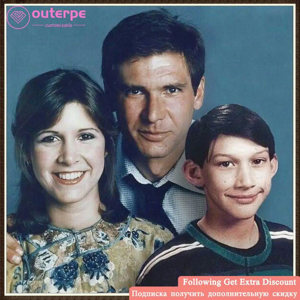 Алмазная вышивка THE SOLOS Family 5D DIY принцесса Лея Кэрри Фишер Харрисон Форд