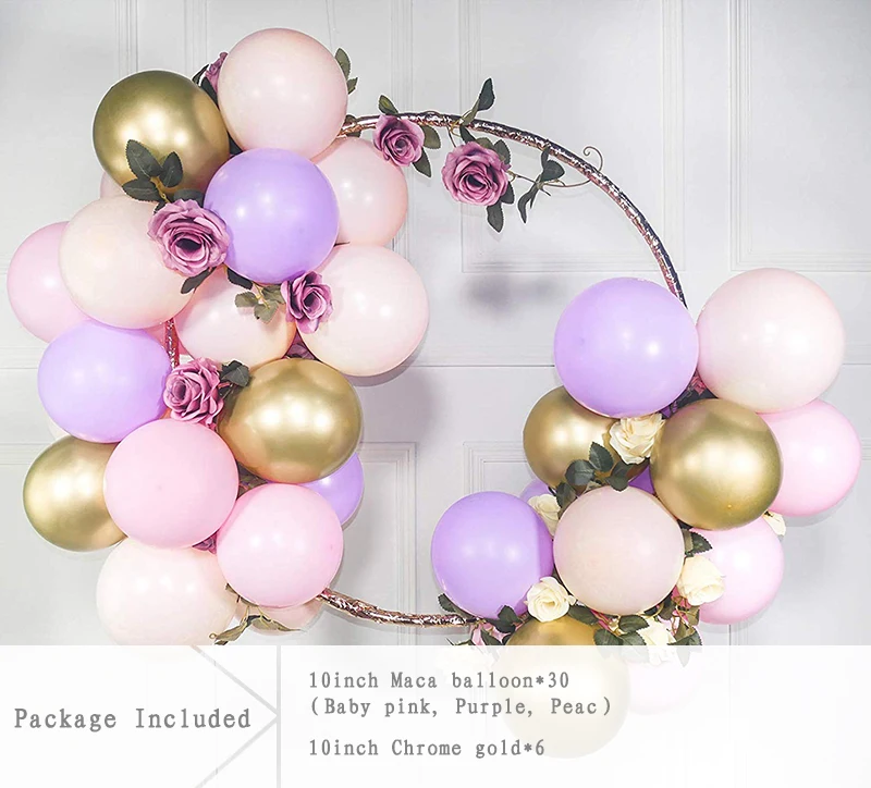 Пастельные воздушные шары любовный шарик кольцо комплект цепь венок с листьями Воздушный Шар Комплект гирлянды детский душ свадьба день рождения Декор - Цвет: Set 3