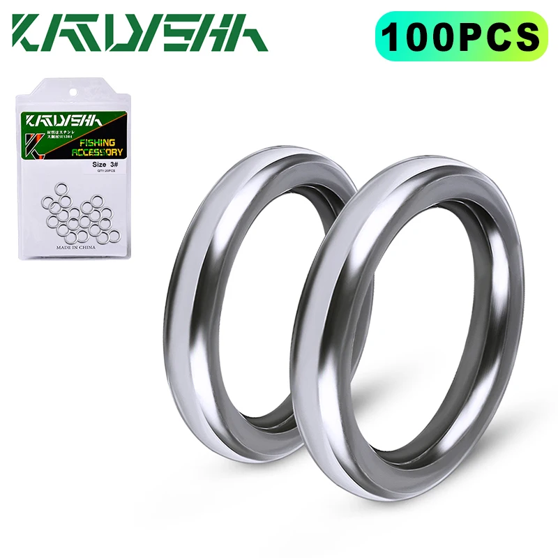 20 ~ 100 Uds. Anillo Sólido De Pca De Acero Inoxidable, Conector De Señuelos De Pca De Mar, Anillos De Jigging Giratorios, Accorios De Pca A Prión, Aparejos - AliExprs