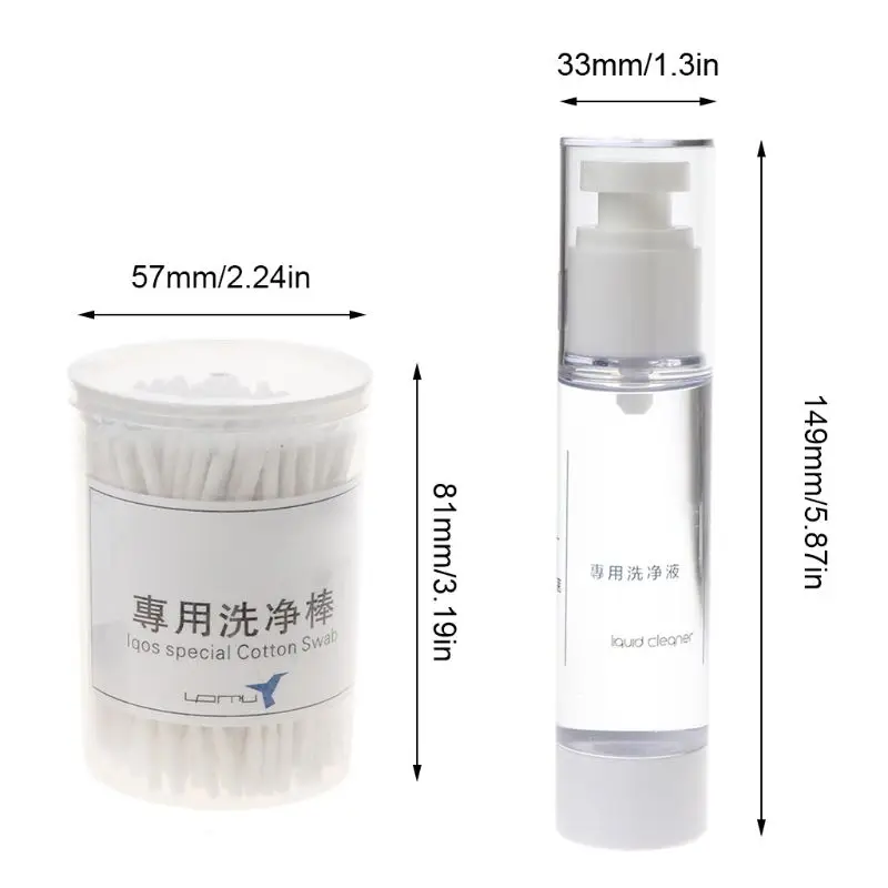 1Set 50ML Detergent Cleaning Liquid and 200PCS Cotton Swab for IQOS Accessories Whosale& Dropship