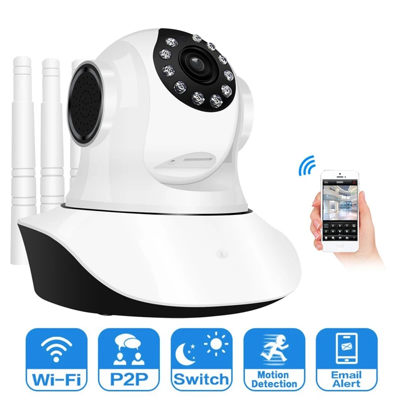1080P HD камера видеонаблюдения Wifi камера Домашняя безопасность ip-камера беспроводная сеть видеонаблюдение Wi-Fi ночное видение(ЕС вилка