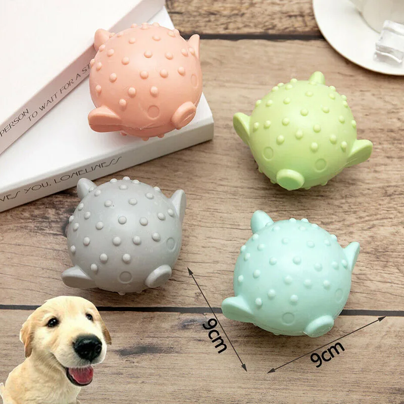 Pet Ball Интерактивная резиновая игрушка для собак 4 цвета издает забавные звуки при прикосновении SEP99