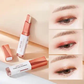 

New Double Color Eyeshadow Stick Stereo Gradient Lying Silkworm Shimmer Eye Shadow Pen Waterproof Eyeshadow Eye Makeup Cosmetics