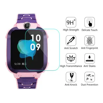 

3 Pcs New 9H Hardness HD Glass Screen Film Protector For Q12 Baby Kids Child Smart Watch Smartwatch Glass Screen Protector