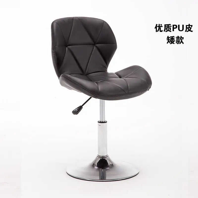 New Bar Stools Bar Chair Rotating Lift Chair High Stools Modern Home Fashion Creative Beauty Stool Clothing Shop Swivel Chair - Цвет: B Black
