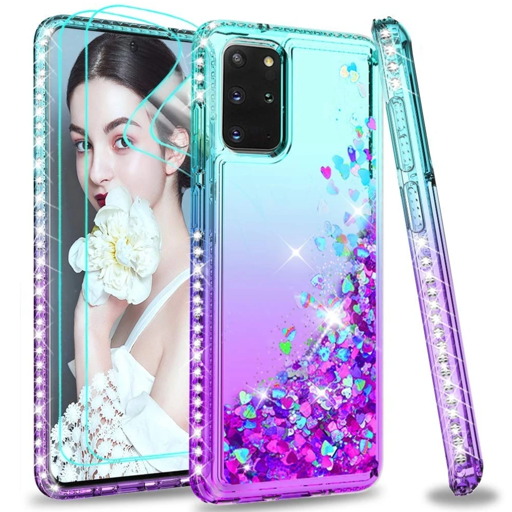 Glitter Case For Samsung Galaxy A51 A71 A50 A70 A30 A20 A10 Cover Diamond Gradient Quicksand for M30s A10s A20s | Мобильные телефоны