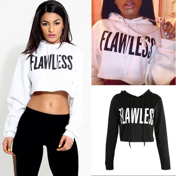 

Womens Crop Hoodie Spring Autumn Long Sleeve Jumper Hooded Pullover Coat Casual Sweatshirt Top Outwear