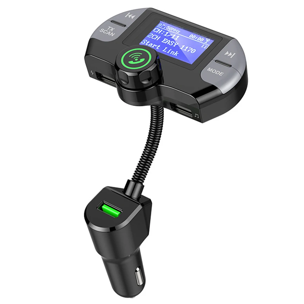 Fm-передатчик Автомобильный mp3 плеер TF слот для карты цветной дисплей DAB цифровое радио Bluetooth usb зарядка HD музыка Aux медиа регулируемый