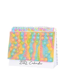 Calendrier de bureau debout à bulles, Mini Pop, papier Premium, utilisation murale, petits calendrier debout jusqu'en décembre 2022, jouets Fidget 