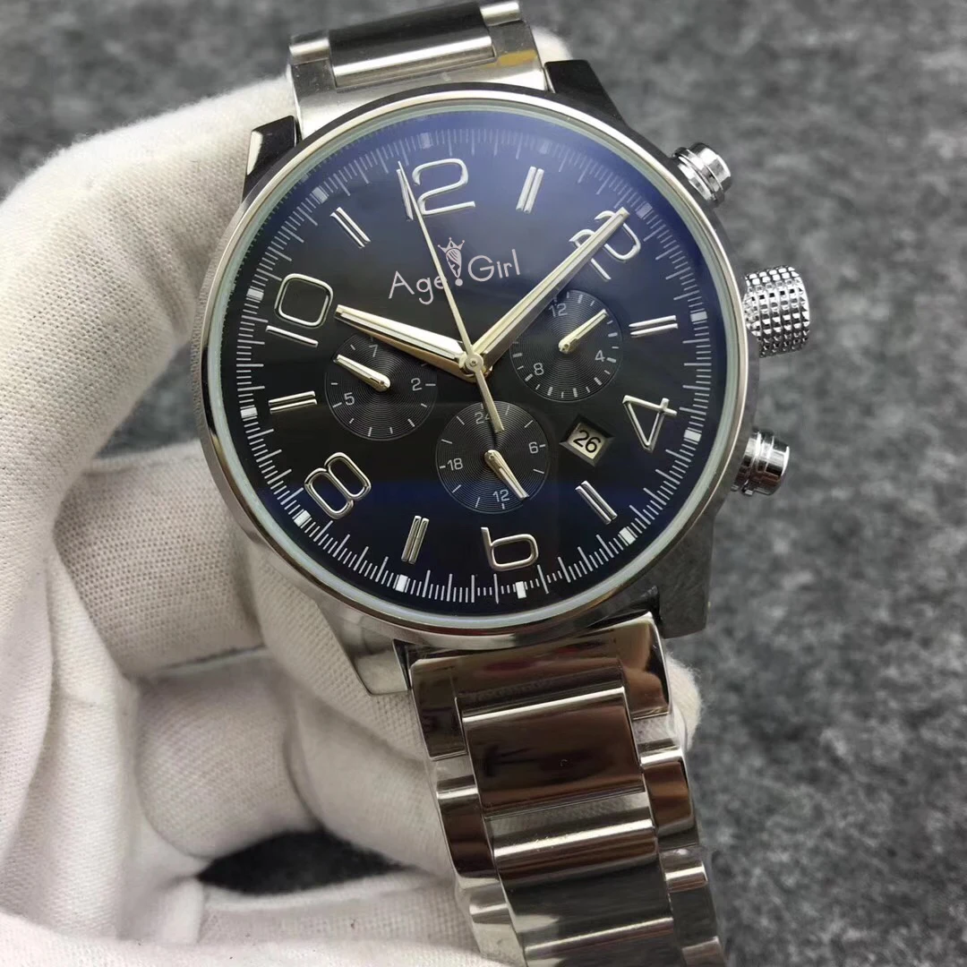 

Luxury Brand New Men Automatic Mechanical Silver Black Blue Watch Stainless Steel Leather Limited TimeWalker Wristwatch AAA+