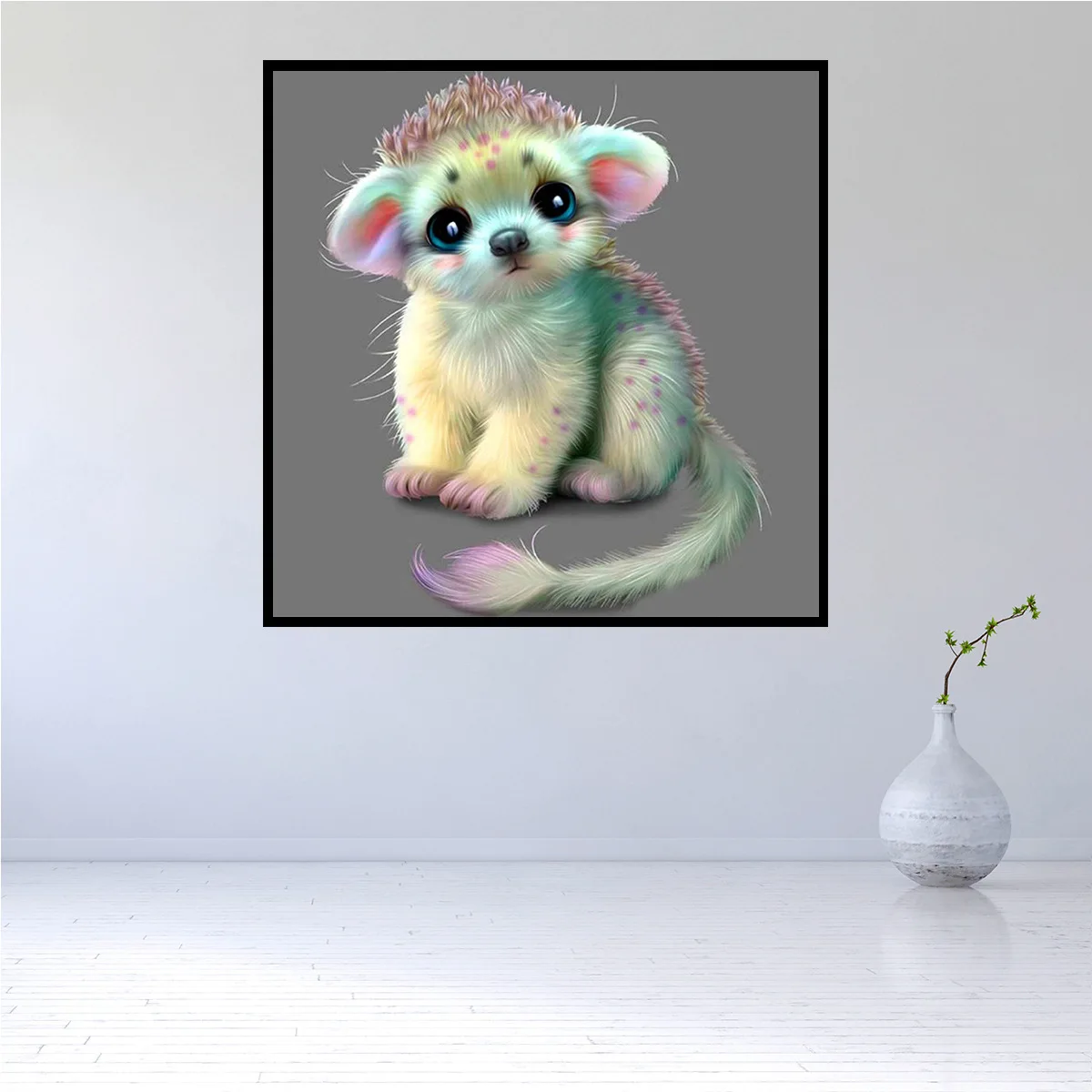 

AliExpress Art Abstract Animal Cute Magical Creatures Real Object Home Decoration Oil Painting