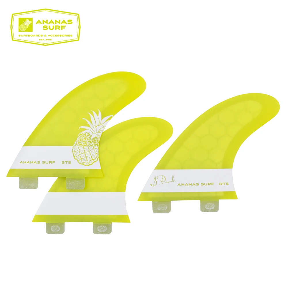 Ananas серфинга доски для серфинга плавники, thruster FCS база Плавник Набор kitesurfboard wakesurf sup аксессуары с мешком, finkey, скребок для воска