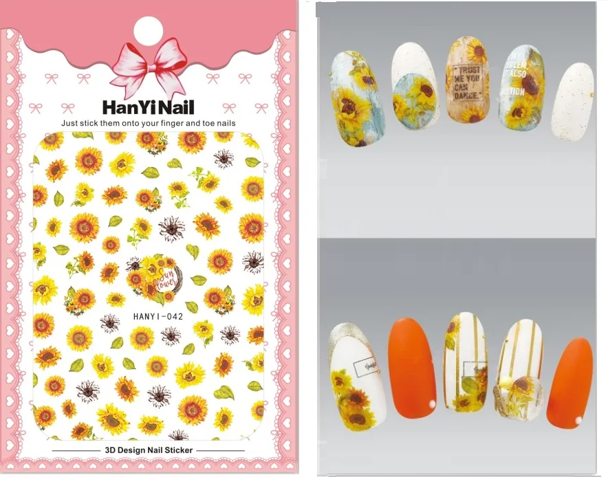 

Florals Patterns! Nails Art Manicure Back Glue Decal Decorations Design Nail Sticker For Nails Tips Beauty