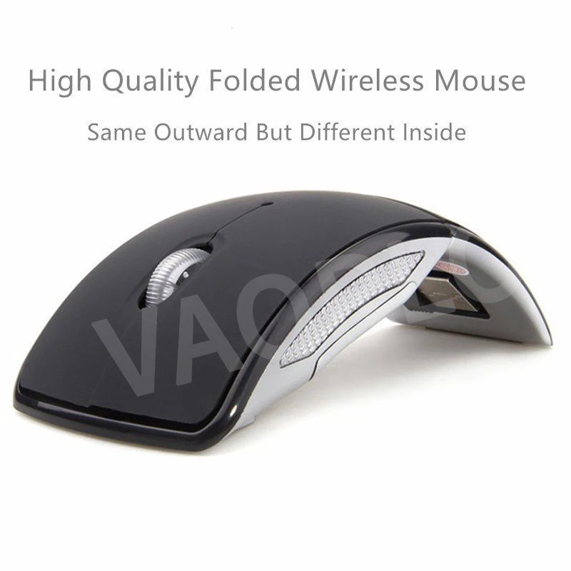 Vaorlo-mini Mouse Portátil sem Fio 2.4g Dobrável Viagem Receptor Usb Óptico Ergonômico Mouse Office para pc Laptop Gamers - Imagem 2
