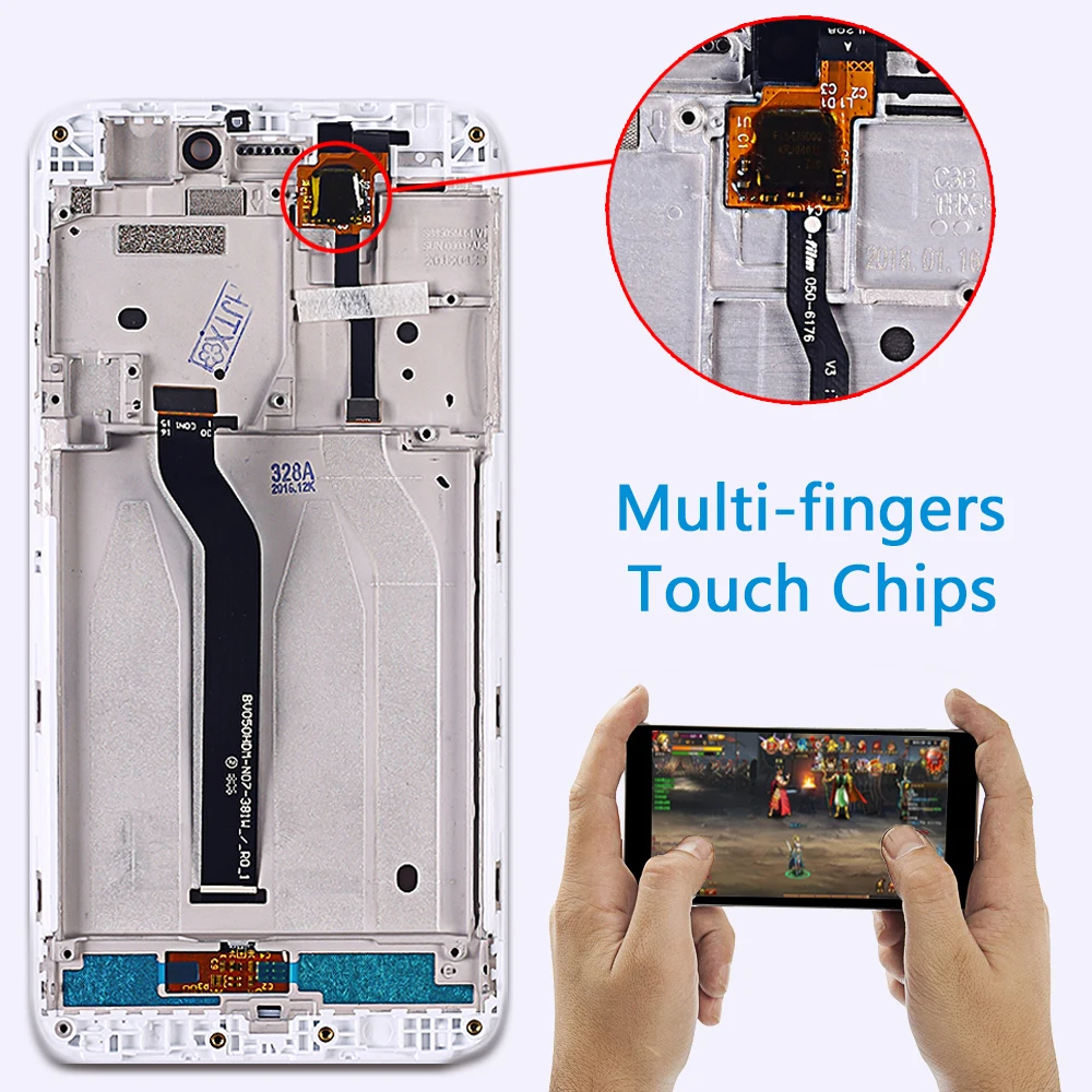 ЖК дисплей для Xiaomi Redmi 5A 5 дюймов дигитайзер с сенсорным стеклом в сборе 100%