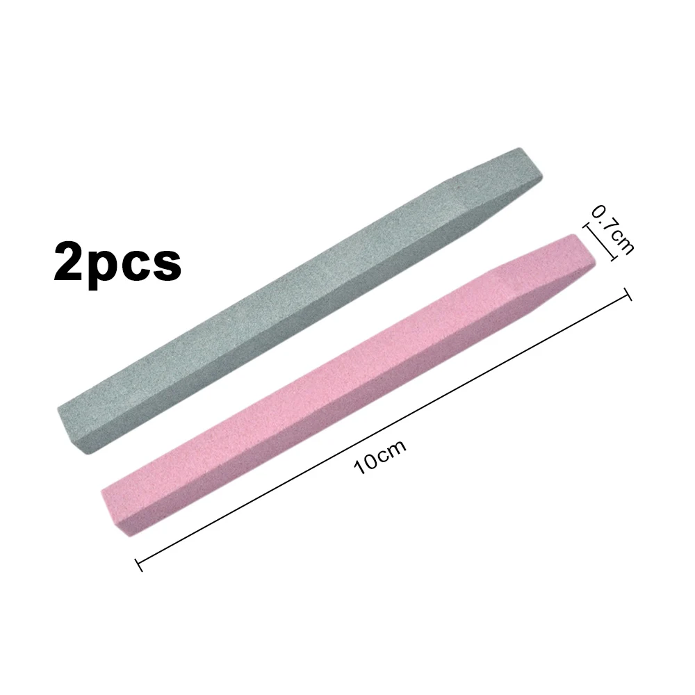 

2pc Quartz Stone Nail Cuticle Pusher Remover Dead Skin Pusher Trimmer Scrub Manicure Buffer Stone Sanding Pedicure Pen Nail Tool