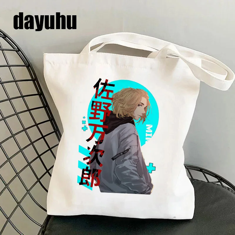 Anime Manga Tokyo Revengers Tote Bag Canvas Shoulder Bag Eco Hip Hop Shopping Bag Women Tote Harajuku Shopper Bag Female 