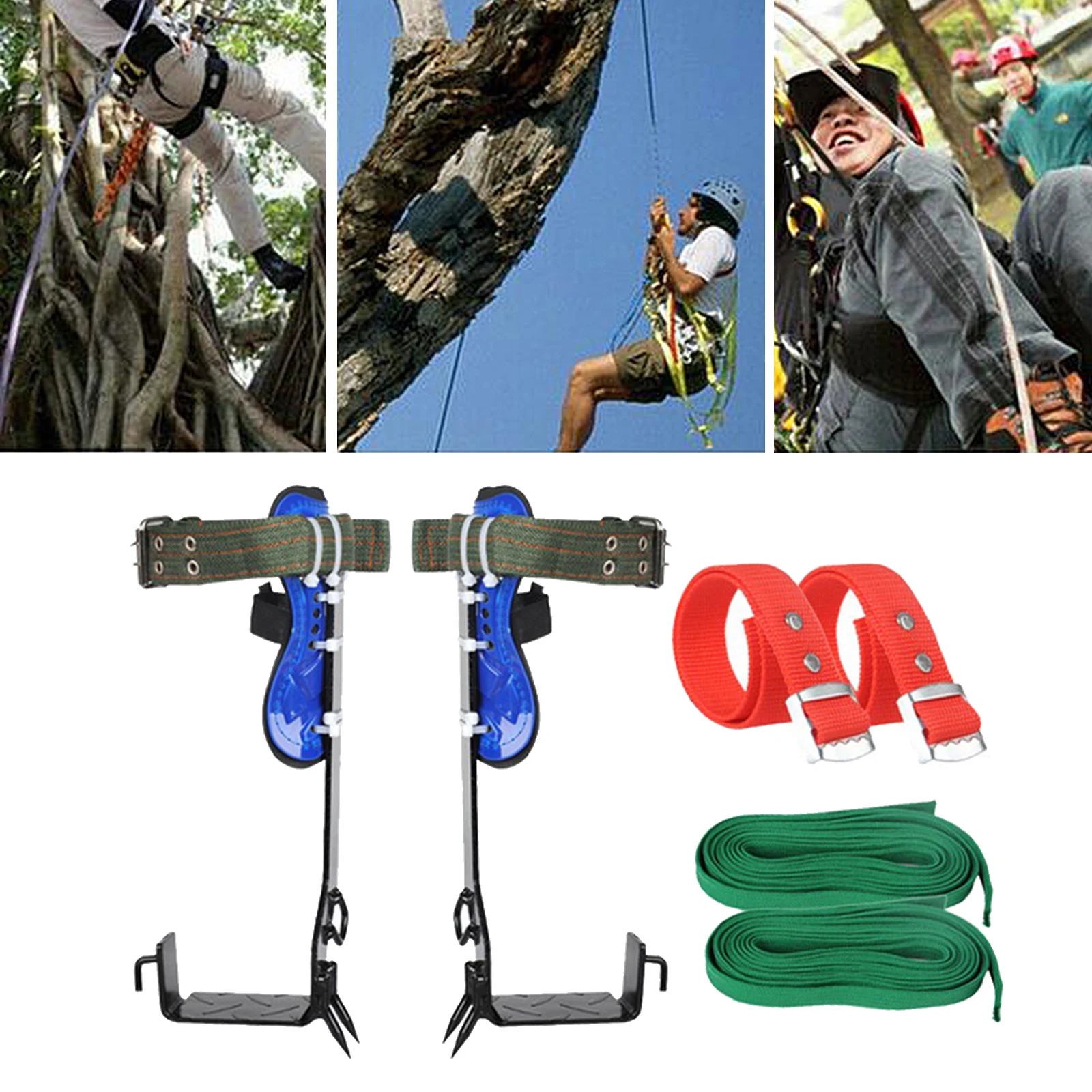 

Adjustable Tree Climbing Spike 100kg Loading Steel Claw Hard for Fruit Picking Mountaineering Camping Accessories