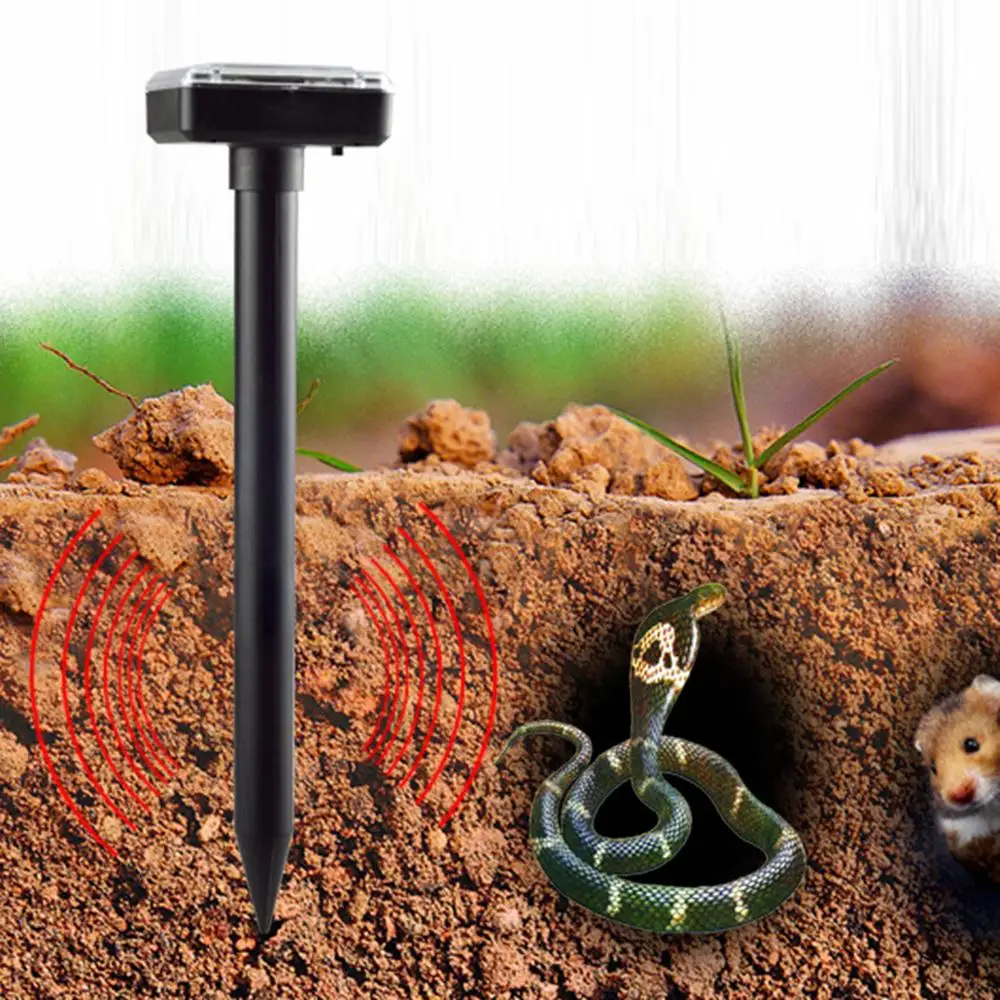 

Ultrasonic Solar Powered Sonic Pest Animal Repeller Outdoor Garden Rat Snake Repellent