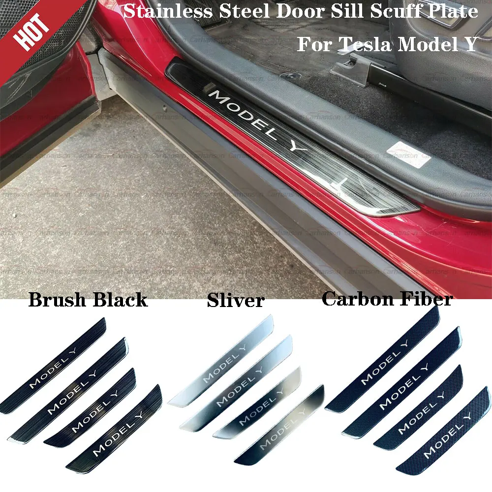 

Аксессуары для Tesla Model Y защитная накладка из нержавеющей стали для порога
