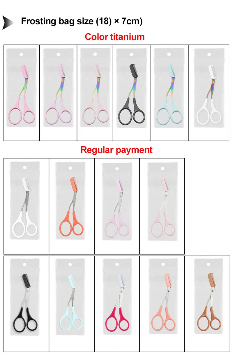 Eyebrow Scissors With Eyebrow Comb Makeup Eyebrows For Beauty Artisan Makeup Tools & Accessories 3