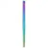 Multicolor Многоразовые палочки для еды, посуда из нержавеющей стали, цветная длина 23 см, посуда серебряная, железная, противоскользящая, бытовая, металлическая, китайская#30 - Цвет: Multicolor
