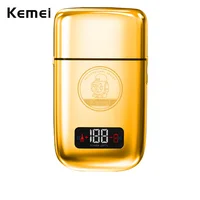 Kemei Pro Titanium Foil Shaver Bald Head Barber Clipper 0mm Cordless All Metal Body Electric Powerful Sharp Razor Rechargeable 1