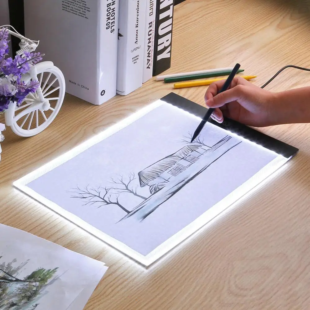 

A4 Light Pad For Diamond Painting Kit With Stand & Clips, Brightness Adjustable Diamond Painting accessories tools