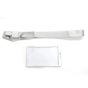 

Smooth School Office Supplies Badge Portable Lanyard Aluminum Alloy Practical Ultralight ID Card Work Permit Holder