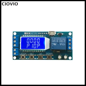 

Micro USB Digital LCD Display Time Delay Relay Module DC 6-30V Control Multifunction Timer Switch Trigger Cycle Module Board 12V