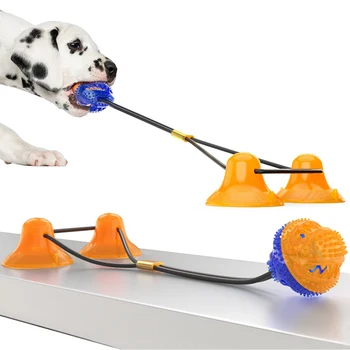 

Pets Tug Rope Chewing Toys With double Suction Cup For Small Medium Dog Pet Puppy Tooth Cleaning Toy Pets Interactive Supplies #