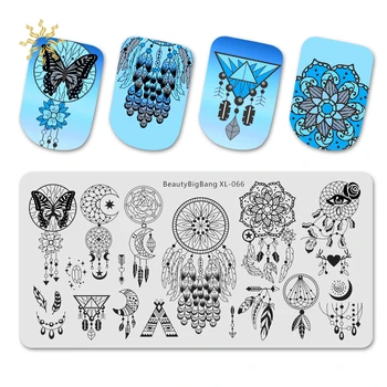 

BeautyBigBang Stamping Plates Moon Butterfly Fantasy Flower Images 6*12cm Nail Art Template Mold Nail Stamping Plate K510