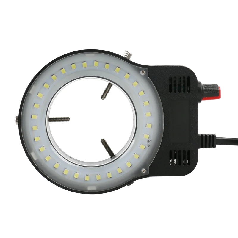 SMD 32 светодиодный кольцевой светильник, регулируемая осветительная лампа, 110 V-240 V для C mount, стерео промышленный видео микроскоп, камера, круглый светильник