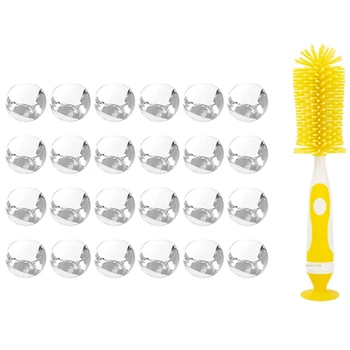 

1 Pcs 360 Degree Rotatable Bottle Cleaning Brush & 1 Set Corner Protector, Baby Proofing Table Corner Guards