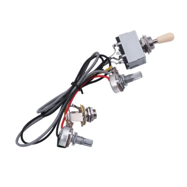 Guitar Wiring Harness 3 Way Toggle Switch 1v1t 500k For LP 2 Humbucker 