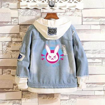 

Fullmetal Alchemist Vic Mignogna denim jacket Cosplay Costume Men women casual trend cartoon Dva denim jacket Dva Fashion Hoodie