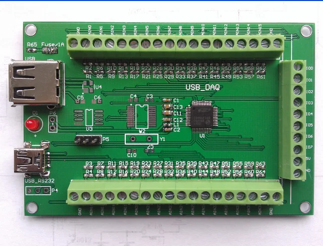 Многофункциональная USB карта сбора данных 32 канала Ad 68K отбор образцов в режиме
