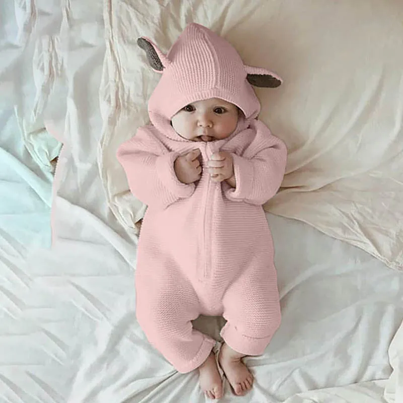 Bear Leader Baby Toddle Romper New Spring& Winter Newborn Baby Jumpsuit Suit Solid Cartoon Adorable Infant Clothes Baby Costume - Цвет: AX1334 Pink